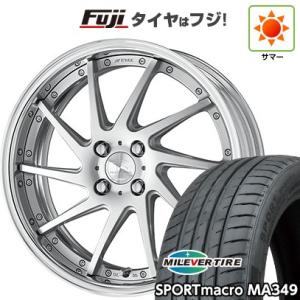 【新品国産4穴100車】 夏タイヤ ホイール４本セット 205/45R17 ミレバー スポーツマクロ MA349（限定） ワーク リザルタード スポークＴＴ 17インチ｜fujicorporation