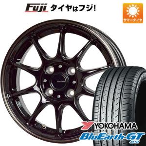 【新品国産4穴100車】 夏タイヤ ホイール４本セット 205/45R17 ヨコハマ ブルーアース GT AE51 ホットスタッフ ジースピード P-07 17インチ｜fujicorporation