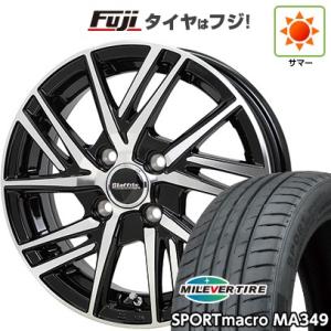 【新品国産4穴100車】 夏タイヤ ホイール４本セット 205/45R17 ミレバー スポーツマクロ MA349（限定） ホットスタッフ ラフィット LW-06II 17インチ｜fujicorporation