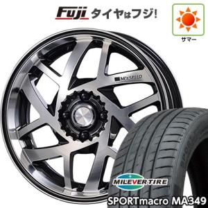 【新品国産4穴100車】 夏タイヤ ホイール４本セット 205/45R17 ミレバー スポーツマクロ MA349（限定） エムズスピード Jカラット 17インチ｜fujicorporation