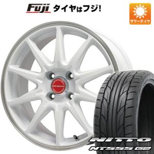 【パンク保証付】【新品国産4穴100車】 夏タイヤ ホイール4本セット 205/45R17 ニットー NT555 G2 レアマイスター LMスポーツRS10 17インチ｜fujicorporation