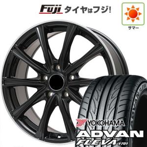 【新品国産5穴114.3車】 夏タイヤ ホイール4本セット 205/45R17 ヨコハマ アドバン フレバV701 ブランドル ER16B 17インチ｜fujicorporation