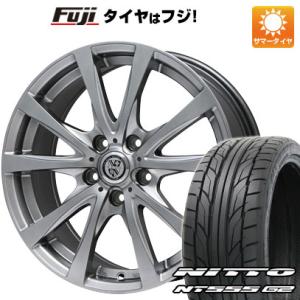 【パンク保証付】【新品国産5穴114.3車】 夏タイヤ ホイール4本セット 205/45R17 ニットー NT555 G2 ビッグウエイ TRG バーン 17インチ｜fujicorporation