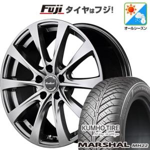 【新品国産5穴100車】 オールシーズンタイヤ ホイール４本セット 205/50R17 クムホ マーシャル MH22 オールシーズン(限定) MID ユーロスピード F10 17インチ｜fujicorporation