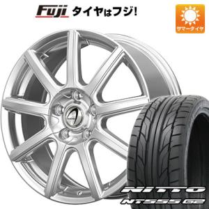 【パンク保証付】【新品国産5穴100車】 夏タイヤ ホイール4本セット 215/45R17 ニットー NT555 G2 テクノピア アルテミス NS9 17インチ｜fujicorporation