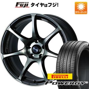 【新品国産5穴100車】 夏タイヤ ホイール4本セット 215/45R17 ピレリ パワジー ウェッズ ウェッズスポーツ SA-75R 17インチ｜fujicorporation