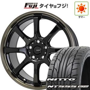 【パンク保証付き】【新品国産5穴100車】 夏タイヤ ホイール４本セット 215/45R17 ニットー NT555 G2 ホットスタッフ ジースピード P-08 17インチ｜fujicorporation