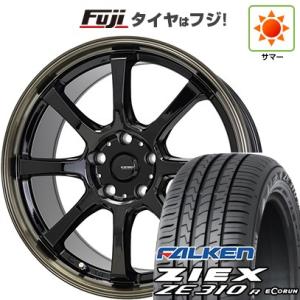 【新品国産5穴100車】 夏タイヤ ホイール４本セット 215/45R17 ファルケン ジークス ZE310R エコラン(限定) ホットスタッフ ジースピード P-08 17インチ｜fujicorporation