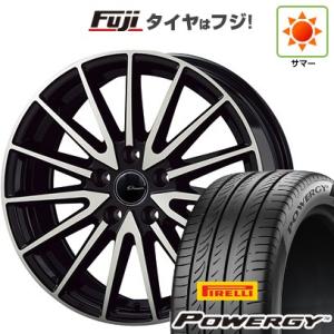 【新品国産5穴100車】 夏タイヤ ホイール４本セット 215/45R17 ピレリ パワジー コーセイ プラウザー アシュラ パールブラックポリッシュ【限定】 17インチ｜fujicorporation