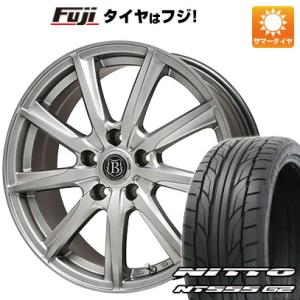 【パンク保証付】【新品国産5穴100車】 夏タイヤ ホイール4本セット 215/45R17 ニットー NT555 G2 ブランドル E05 17インチ｜fujicorporation