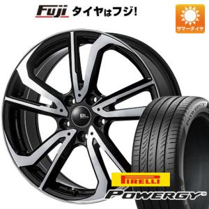 【新品国産5穴114.3車】 夏タイヤ ホイール４本セット 205/55R17 ピレリ パワジー ブランドルライン レツィオ パールブラックポリッシュ 17インチ｜fujicorporation