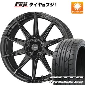 【パンク保証付】【新品国産5穴114.3車】 夏タイヤ ホイール4本セット 215/45R17 ニットー NT555 G2 共豊 サーキュラー C10R 17インチ｜fujicorporation