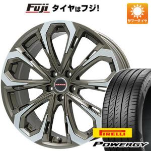 【新品国産5穴114.3車】 夏タイヤ ホイール4本セット 215/55R17 ピレリ パワジー ビッグウエイ LEYSEEN プラバ5X(ブロンズポリッシュ) 17インチ｜fujicorporation