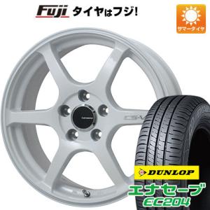 【新品国産5穴114.3車】 夏タイヤ ホイール4本セット 215/55R17 ダンロップ エナセーブ EC204 レアマイスター CS-V6(ホワイト) 17インチ｜fujicorporation