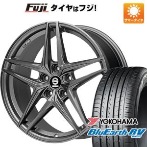 【パンク保証付】【新品国産5穴114.3車】 夏タイヤ ホイール4本セット 215/55R17 ヨコハマ ブルーアース RV-03 OZ SPARCO レコード 17インチ｜fujicorporation