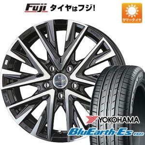 【新品国産5穴114.3車】 夏タイヤ ホイール4本セット 215/55R17 ヨコハマ ブルーアース ES32 共豊 スマック レジーナ 17インチ｜fujicorporation