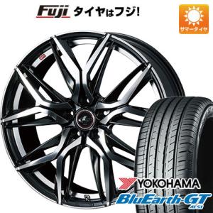 【新品国産5穴114.3車】 夏タイヤ ホイール4本セット 215/55R17 ヨコハマ ブルーアース GT AE51 ウェッズ レオニス LM 17インチ｜fujicorporation