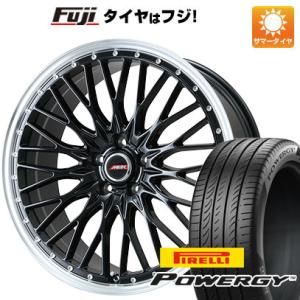 【新品国産5穴114.3車】 夏タイヤ ホイール4本セット 215/55R17 ピレリ パワジー プレミックス MER PROMESH グロスブラック/リムポリッシュ 17インチ｜fujicorporation