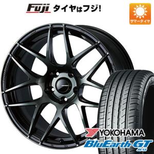 【新品国産5穴114.3車】 夏タイヤ ホイール4本セット 215/55R17 ヨコハマ ブルーアー...