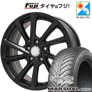 【新品国産5穴114.3車】 オールシーズンタイヤ ホイール４本セット 225/60R17 クムホ マーシャル MH22 オールシーズン(限定)2022年製 ブランドル E04B 17インチ｜fujicorporation