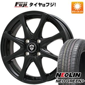 【新品国産4穴100車】 夏タイヤ ホイール4本セット 195/55R15 ネオリン ネオグリーン プラス(限定) ブランドル KF25B 15インチ｜fujicorporation