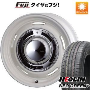 【新品国産4穴100車】 夏タイヤ ホイール4本セット 195/55R15 ネオリン ネオグリーン ...