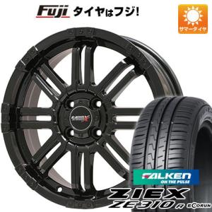 【新品国産4穴100車】 夏タイヤ ホイール4本セット 195/55R16 ファルケン ジークス ZE310R エコラン（限定） ビッグウエイ B-MUD X(グロスブラック) 16インチ｜fujicorporation