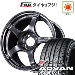 【新品国産4穴100車】 夏タイヤ ホイール4本セット 195/55R16 ヨコハマ アドバン フレ...