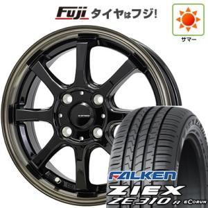 【新品国産4穴100車】 夏タイヤ ホイール４本セット 195/55R16 ファルケン ジークス ZE310R エコラン(限定) ホットスタッフ ジースピード P-08 16インチ｜fujicorporation