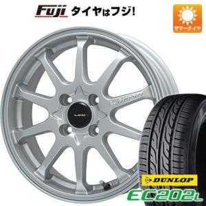 【新品国産4穴100車】 夏タイヤ ホイール4本セット 185/65R15 ダンロップ EC202L レアマイスター LMスポーツLM-10R 15インチ｜fujicorporation