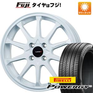 【新品国産4穴100車】 夏タイヤ ホイール4本セット 185/65R15 ピレリ パワジー レアマイスター LMスポーツLM-10R(ホワイト) 15インチ｜fujicorporation