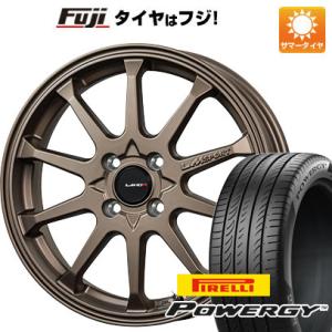 【新品国産4穴100車】 夏タイヤ ホイール4本セット 185/65R15 ピレリ パワジー レアマイスター LMスポーツLM-10R(ブロンズ) 15インチ｜fujicorporation