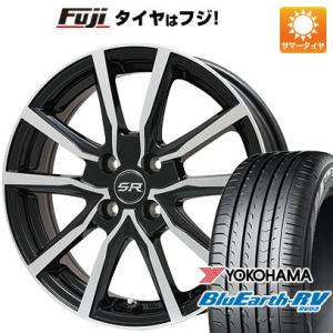 【パンク保証付】【新品国産5穴114.3車】 夏タイヤ ホイール4本セット 195/65R15 ヨコハマ ブルーアース RV-03 ブランドル N52BP 15インチ｜fujicorporation