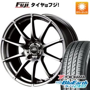 【新品国産5穴100車】 夏タイヤ ホイール4本セット 195/65R15 ヨコハマ ブルーアース AE-01F MID シュナイダー スタッグ 15インチ｜fujicorporation