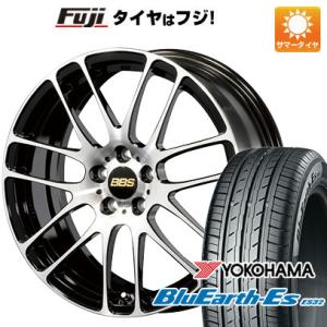 【新品国産5穴100車】 夏タイヤ ホイール４本セット 195/65R15 ヨコハマ ブルーアース ES32 BBS JAPAN RE-L2 ブラックダイヤカット 15インチ｜fujicorporation