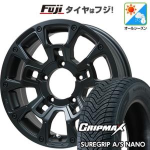 【新品】ジムニーシエラ オールシーズンタイヤ ホイール4本セット 195/80R15 グリップマックス SUREGRIP A/S NANO(限定) ビッグウエイ B-LUGNAS BRD 15インチ｜fujicorporation