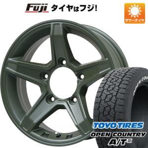 【新品】ジムニーシエラ 夏タイヤ ホイール4本セット 215/75R15 トーヨー オープンカントリー A/T III RBL プレミックス エステラ(オリーブグリーン) 15インチ｜fujicorporation