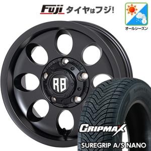 【新品】ジムニーシエラ オールシーズンタイヤ ホイール4本セット 195/80R15 グリップマックス SUREGRIP A/S NANO(限定) ショウワガレージ R-8 15インチ｜fujicorporation