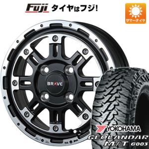 【新品 軽自動車】軽トラ 夏タイヤ ホイール4本セット 145/80R12 80/78N ヨコハマ ジオランダー M/T G003 ブレスト バーンズテック ブレイブストリーム 12インチ｜fujicorporation