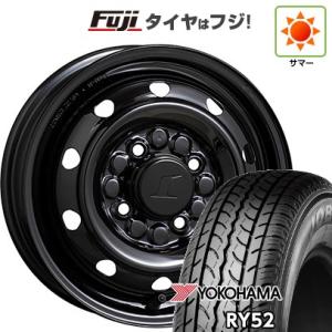 【新品 軽自動車】軽トラ 軽バン 夏タイヤ ホイール4本セット 145R12 6PR ヨコハマ RY52 トピー スチールホイル M74 12インチ