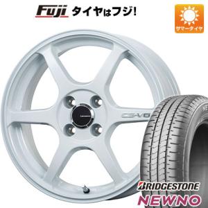 【新品 軽自動車】N-BOX タント ワゴンR 夏タイヤ ホイール4本セット 155/65R14 ブリヂストン ニューノ(限定) レアマイスター CS-V6(ホワイト) 14インチ｜fujicorporation