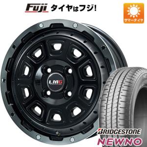 【新品 軽自動車】N-BOX 夏タイヤ ホイール4本セット 155/65R14 ブリヂストン ニューノ(限定) レアマイスター LMG DS-10 ブラック/ブラッククリアリム 14インチ｜fujicorporation