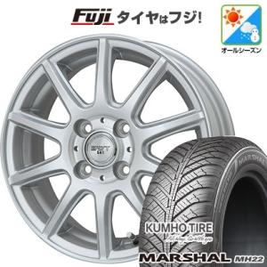 【新品 軽自動車】N-BOX タント スペーシア オールシーズンタイヤ ホイール４本セット 155/65R14 クムホ マーシャル MH22(限定) ビッグウエイ BWT-541 14インチ｜fujicorporation