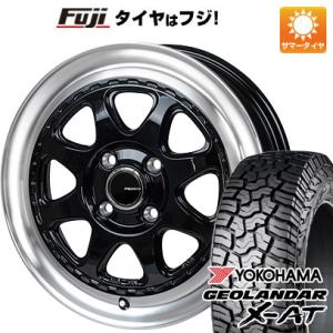 【新品 軽自動車】軽トラ 夏タイヤ ホイール4本セット 145R14 85/83Q ヨコハマ ジオランダー X-AT G016 モンツァ ピエディーノ スタイルW 14インチ｜fujicorporation