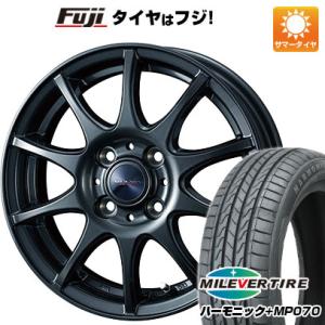 【新品 軽自動車】N-BOX タント 夏タイヤ ホイール4本セット 165/55R15 ミレバー ハーモニック プラス MP070(限定) ウェッズ ヴェルバ チャージ 15インチ｜fujicorporation