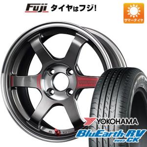 パンク保証付き 新品 N-BOX タント スペーシア 夏タイヤ ホイール４本セット 165/55R15 ヨコハマ ブルーアース RV-03CK レイズ VOLK TE37 ソニック SL 15インチ｜fujicorporation