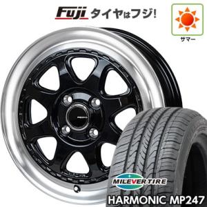 【新品 軽自動車】エブリイワゴン サマータイヤ ホイール4本セット 165/50R15 ミレバー ハーモニック MP247(限定) モンツァ ピエディーノ スタイルW 15インチ｜fujicorporation