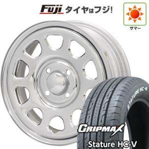 【新品】ハイエース200系 夏タイヤ ホイール4本セット 195/80R15 107/105Q グリップマックス スタチャー HC-V RWL（限定） デイトナズ G2 クローム 15インチ｜fujicorporation