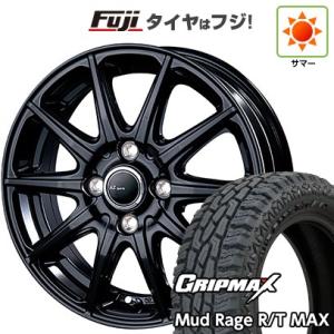 【新品国産4穴100車】 夏タイヤ ホイール4本セット 165/65R14 グリップマックス MUD RAGER/T MAX RBL(限定2022年製) インターミラノ AZ-SPORTS AT-10 14インチ｜fujicorporation