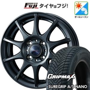 【新品国産5穴100車】 オールシーズンタイヤ ホイール4本セット 175/60R16 グリップマックス シュアグリップAS ナノ ウェッズ ヴェルバ チャージ 16インチ｜fujicorporation